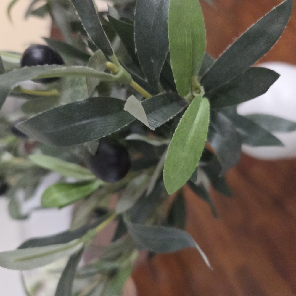 Artificial Olive Branch with Green Leaves